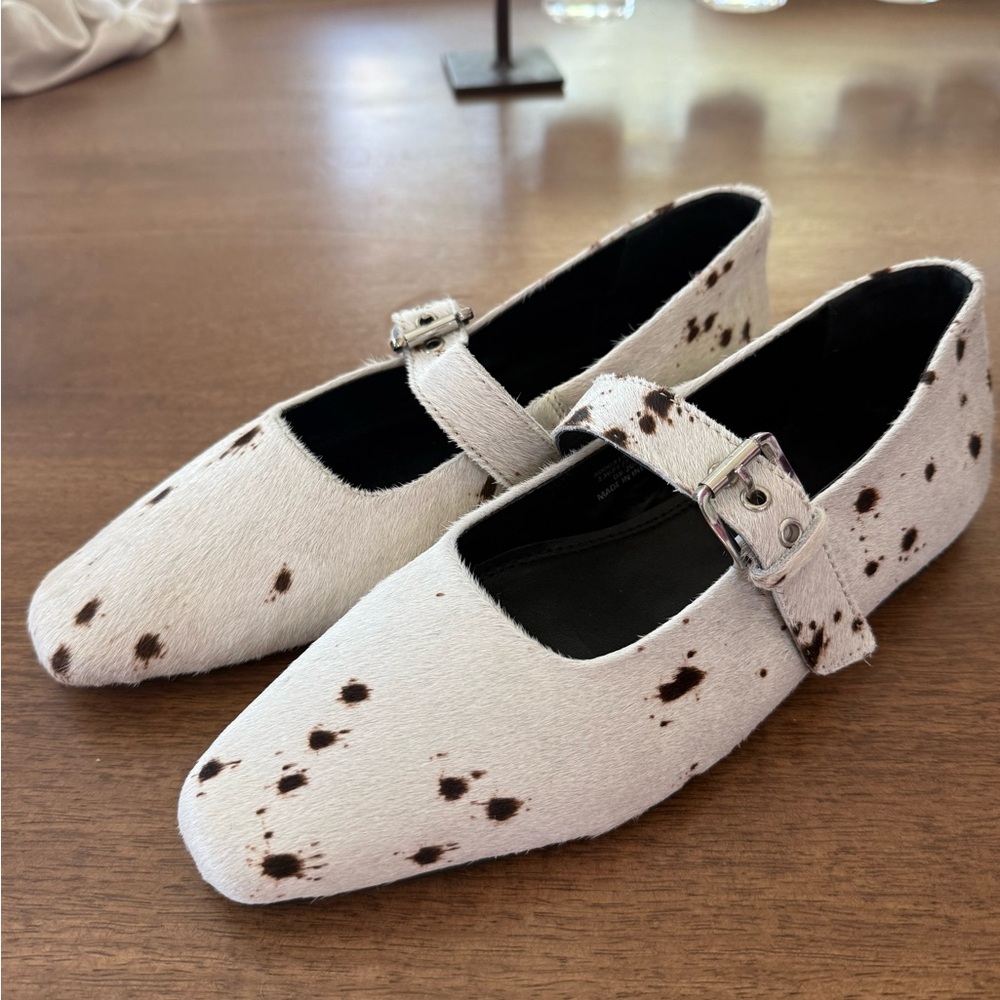 Topshop cow hair Mary Janes